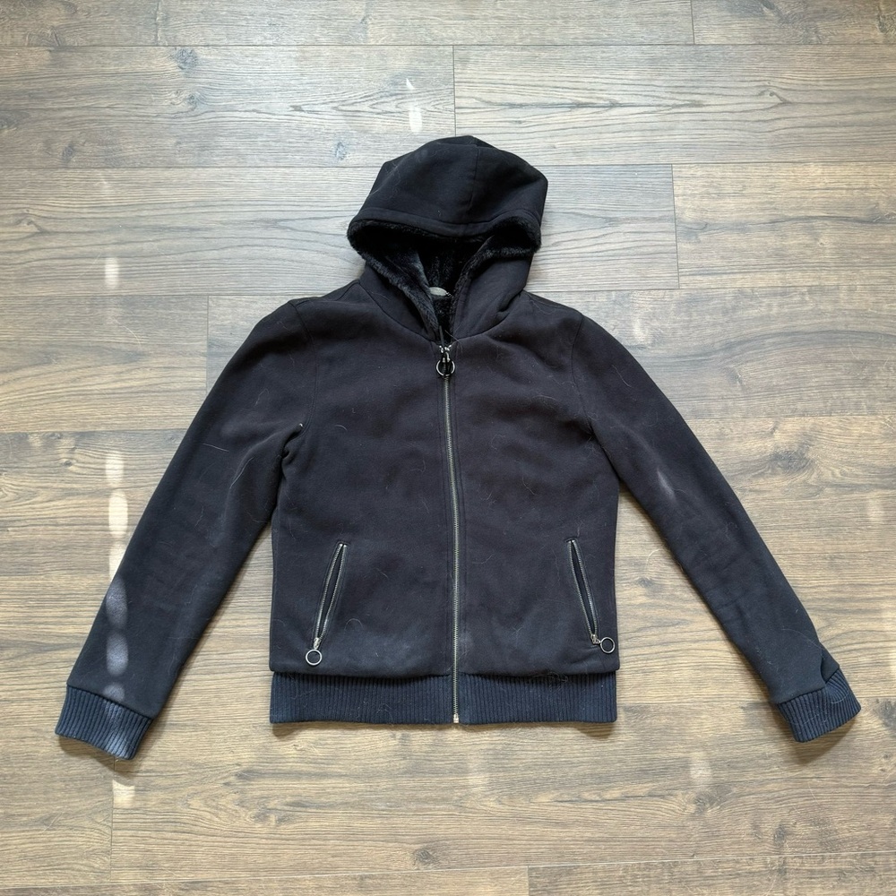 D old navy | black fur inline jacket